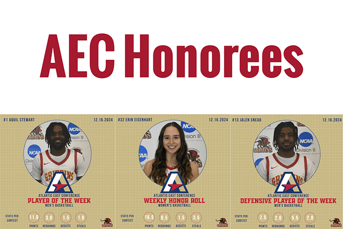 GMercyU Athletics Announces AEC Honors for December 7 – December 14