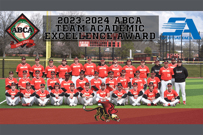 Griffin Baseball Recognized with 2023-2024 ABCA Team Academic Excellence Award