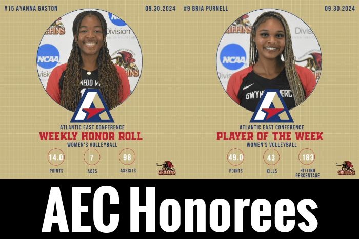 GMercyU Athletics Announces AEC Honors for September 21 – 28