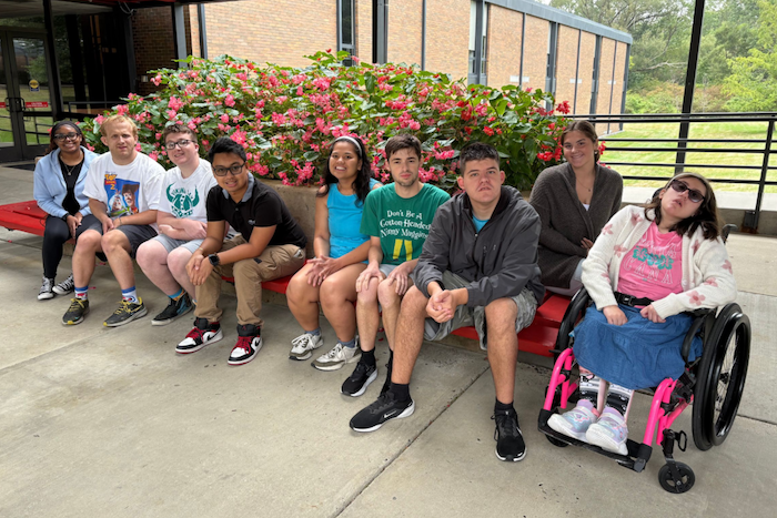 Upper Merion HS Students with two GMercyU students