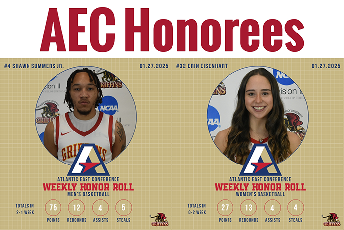 GMercyU Athletics Announces AEC Honors for January 19 – January 25