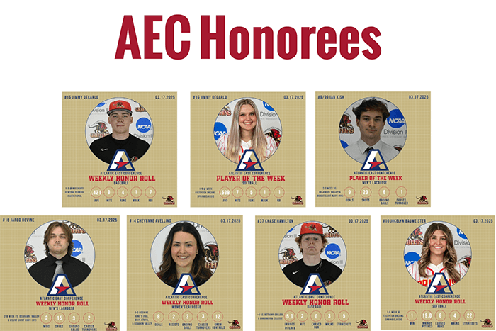 GMercyU Athletics Announces AEC Honors for March 9 – March 15