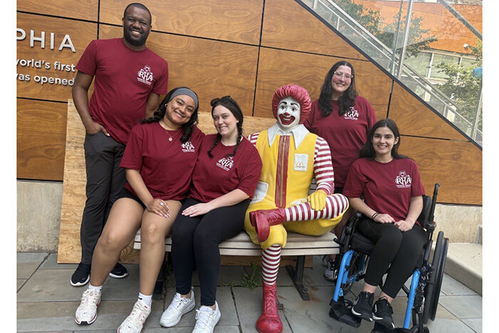 Residence Hall Association donate to the Ronald McDonald House in Philadelphia
