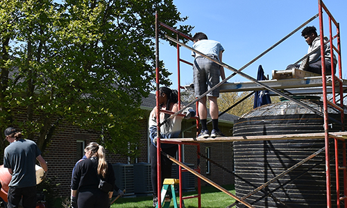 Building GMercyU's Cistern on Campus