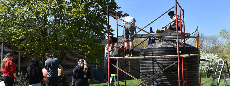 Building GMercyU's Cistern on Campus