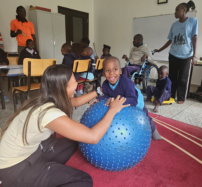 OT student working with a child patient